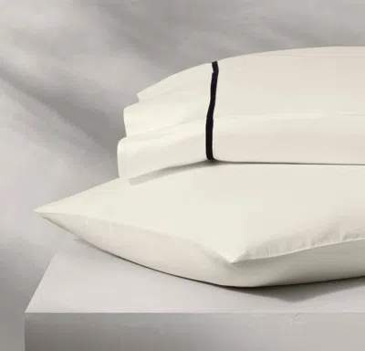 Boll & Branch Reserve Embellished Pillowcase Set In White