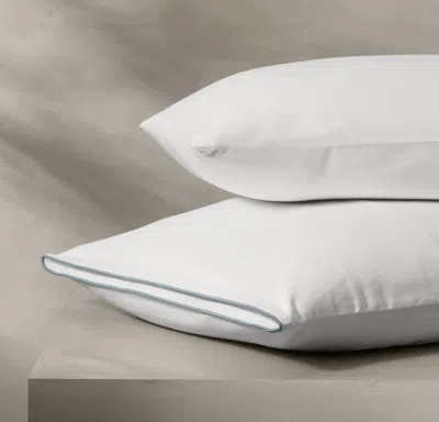 Boll & Branch Reserve Embellished Pillowcase Set In White