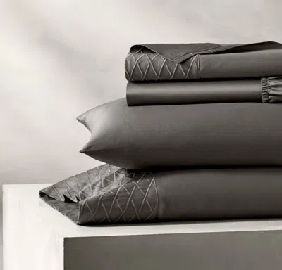 Boll & Branch Reserve Embellished Sheet Set In Black