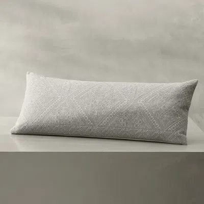 Boll & Branch Reserve Marrakesh Embroidered Lumbar Pillow In White