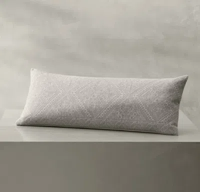 Boll & Branch Reserve Marrakesh Pillow Cover (lumbar) In Gray