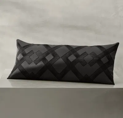 Boll & Branch Reserve Moderne Pillow Cover (lumbar) In Black