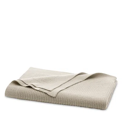 Boll & Branch Ribbed Knit Cotton Baby Blanket In Brown
