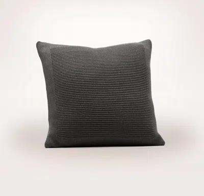 Boll & Branch Ribbed Knit Pillow Cover (20x20) In Gray