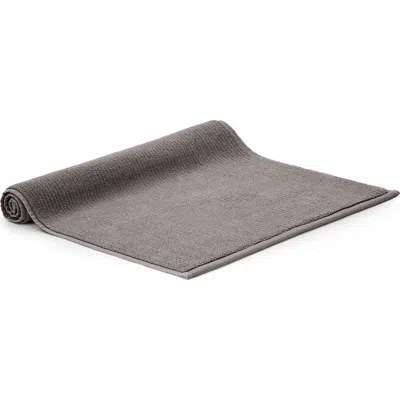 Boll & Branch Ribbed Organic Cotton Bath Mat In Gray
