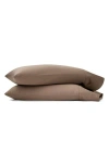 Boll & Branch Set Of 2 Signature Hemmed Pillowcases In Brown
