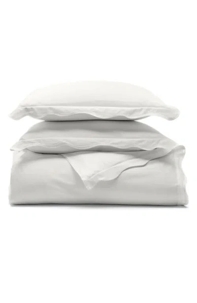 Boll & Branch Signature Curved Edge Duvet Cover & Shams Set In White