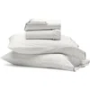 Boll & Branch Signature Curved Edge Organic Cotton Sheet Set In White/mist