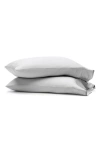 Boll & Branch Signature Curved Edge Set Of 2 Organic Cotton Pillowcases In Gray