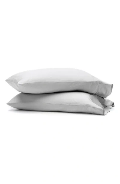 Boll & Branch Signature Curved Edge Set Of 2 Organic Cotton Pillowcases In Gray