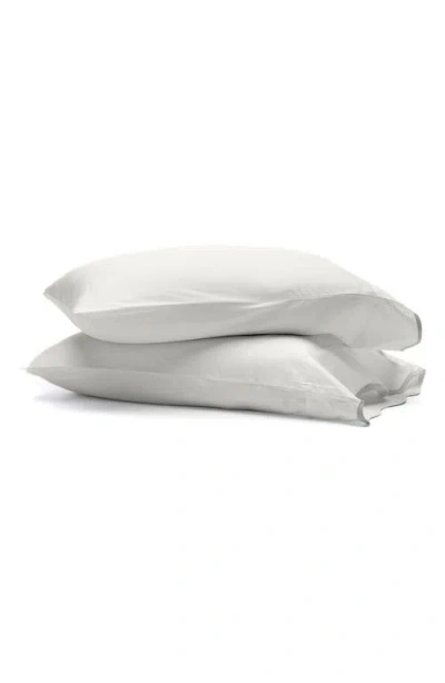 Boll & Branch Signature Curved Edge Set Of 2 Organic Cotton Pillowcases In White/mist