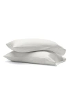 Boll & Branch Signature Curved Edge Set Of 2 Organic Cotton Pillowcases In White/white
