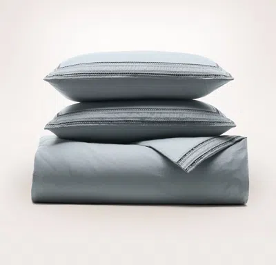 Boll & Branch Signature Embellished Duvet Set In Blue
