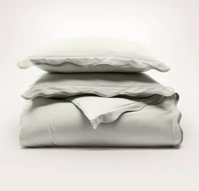 Boll & Branch Signature Embellished Duvet Set In Green