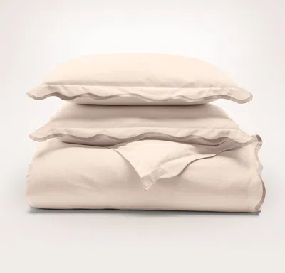 Boll & Branch Signature Embellished Duvet Set In Neutral