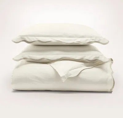 Boll & Branch Signature Embellished Duvet Set In Neutral