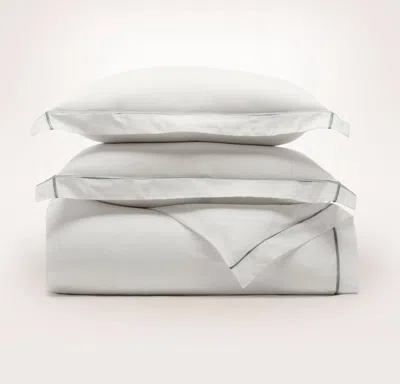 Boll & Branch Signature Embellished Duvet Set In White