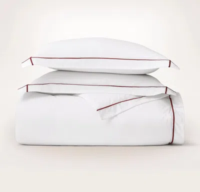 Boll & Branch Signature Embellished Duvet Set In White