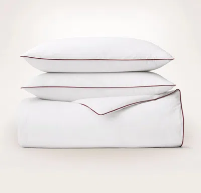 Boll & Branch Signature Embellished Duvet Set In White