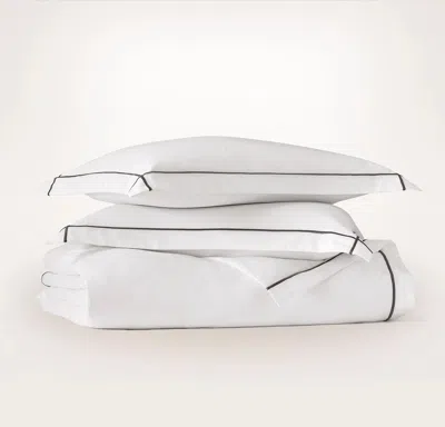 Boll & Branch Signature Embellished Duvet Set In White