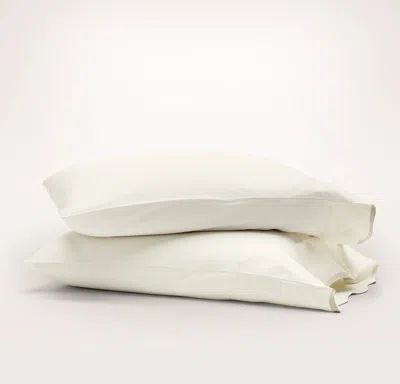Boll & Branch Signature Embellished Pillowcase Set In White
