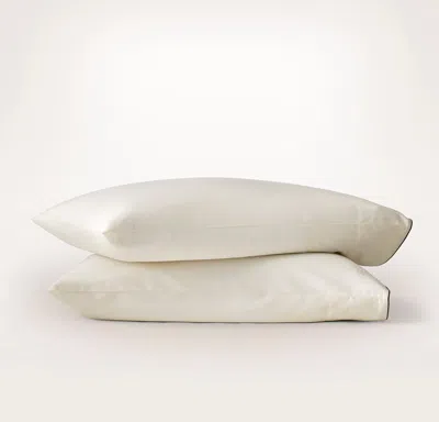 Boll & Branch Signature Embellished Pillowcase Set In White