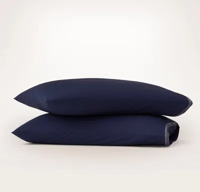 Boll & Branch Signature Embellished Pillowcase Set In Blue