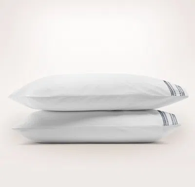 Boll & Branch Signature Embellished Pillowcase Set In White