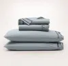 Boll & Branch Signature Embellished Sheet Set - Bluestone/deep Bluestone Ladder Stitch