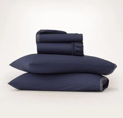 Boll & Branch Signature Embellished Sheet Set In Blue