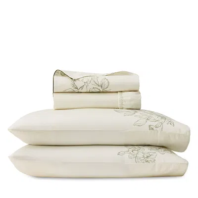 Boll & Branch Signature Etched Peony Piped-edge Sheet Set, Full