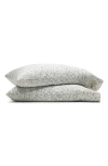 Boll & Branch Signature Garden Print Hemmed Organic Cotton Set Of Pillowcases In Meadow