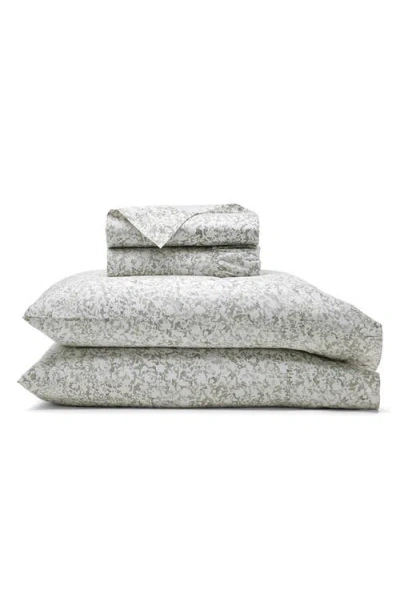Boll & Branch Signature Garden Print Hemmed Organic Cotton Sheet Set In Meadow