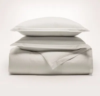 Boll & Branch Signature Hemmed Duvet Set In White