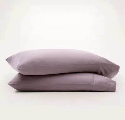 Boll & Branch Signature Hemmed Pillowcase Set In Purple