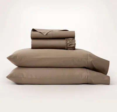 Boll & Branch Signature Hemmed Sheet Set In Brown