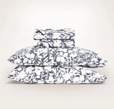 Boll & Branch Organic Copy Of Signature Floral Silhouette Sheet Set In Mineral