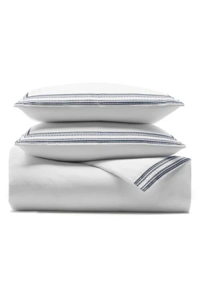Boll & Branch Signature Ladder Stitch Duvet Cover & Shams Set In Blue