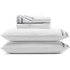 Boll & Branch Signature Ladder Stitch Organic Cotton Sheet Set In White/mineral