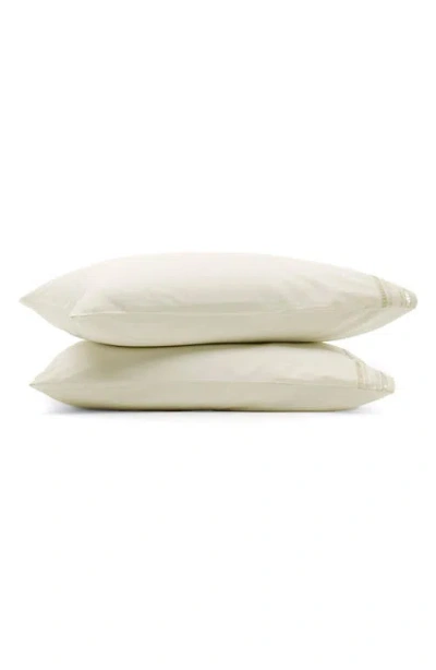 Boll & Branch Signature Ladder Stitch Set Of 2 Organic Cotton Pillowcases In Cream/sand