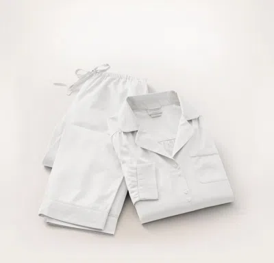 Boll & Branch Signature Long Sleeve & Pants Pajama Set In White
