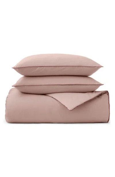 Boll & Branch Signature Organic Cotton Comforter & Shams Set In Dusty Rose
