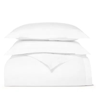 Boll & Branch Signature Organic Cotton Hemmed Duvet Set, Full/queen In White