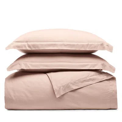 Boll & Branch Signature Organic Cotton Hemmed Duvet Set, Full/queen In Dusty Rose
