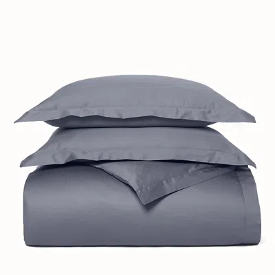 Boll & Branch Signature Organic Cotton Hemmed Duvet Set, Full/queen In Mineral