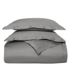 Boll & Branch Signature Organic Cotton Hemmed Duvet Set, Full/queen In Stone