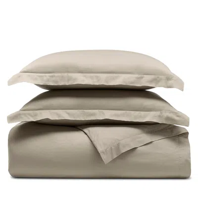 Boll & Branch Signature Organic Cotton Hemmed Duvet Set, King/california King In Brown