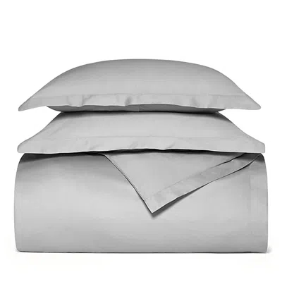 Boll & Branch Signature Organic Cotton Hemmed Duvet Set, King/california King In Gray