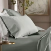 Boll & Branch Signature Organic Cotton Hemmed Pillowcase Set, King In Sage