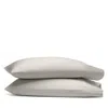 Boll & Branch Signature Soft 300 Thread Count Set Of 2 Organic Cotton Pillowcases In Pewter